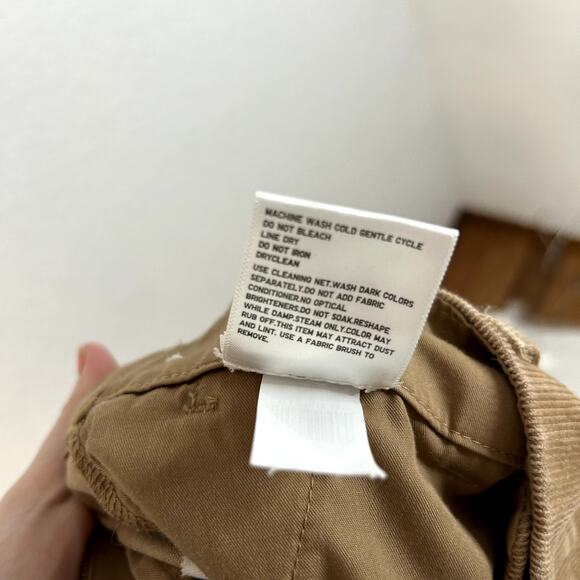 Uniqlo Flared Corduroy Pants Womens Size Large 30-31" waist Brown Tan - Picture 4 of 4